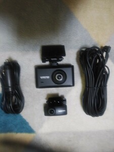 〇コムテックZDR-025フロントカメラとリアカメラセット＋シュガー電源コード＋リアカメラ接続ケーブル＋SDカード32G付