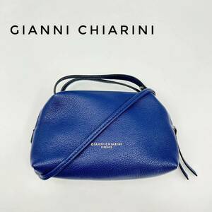 ☆大人気☆gianni chiarini ジャンニキアリーニ ショルダーバッグ レザー 2way ハンドバッグ blue ブルー