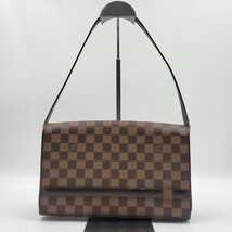 【1円スタート】 LOUIS VUITTON ルイヴィトン ショルダーバッグ ダミエ トライベッカ カレ セミショルダー 斜め掛け 保存袋付き_画像2