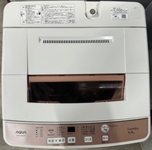 【特価セール】AQUA/アクア 全自動洗濯機 AQW-KS6G 2019年製 6kg 風乾燥_画像1