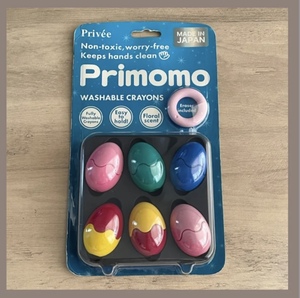 プリモモくれよん　Primomo WASHABLE CRAYONS たまご 6個セット 子供用クレヨン　110