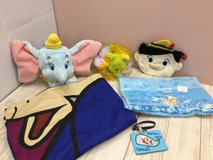 ◇ディズニー 《未開封品あり》ダンボ ピノキオ 6点 ぬいぐるみ パスケース ポーチ ファウルフェローほか 6X18 【80】