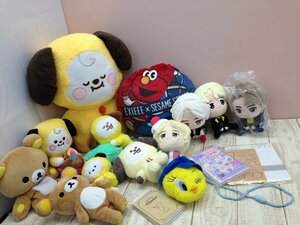 ◇キャラクター 《大量セット》《未開封品あり》リラックマ BT21 セサミストリート ぬいぐるみほか 17点 7X1 【大型】