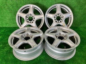 【神戸売切★引取歓迎】メーカー不明 汎用 マルチホイール 4穴 5穴 15ｘ6.5J PCD114.3 -45 4本セット 