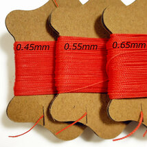 ロウビキ糸 手縫い糸 0.55mｍ タン 1個 レザークラフト ロウ引き 蝋引き ワックスコード ポリエステル ハンドメイド 定形外_画像5