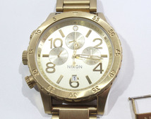 NIXON ニクソン 腕時計 THE 48-20　クロノグラフ ゴールド 電池切れ 中古現状品 ya1083_画像2