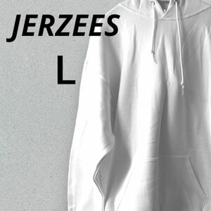 JERZEES ジャージーズ　スエット　ホワイト パーカーL