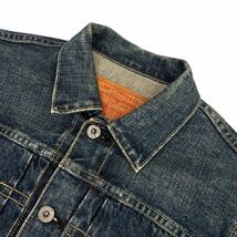 希少 Levi's リーバイス 71506 1st 大戦モデル Gジャン 95年製 復刻 サイズ36/S相当 濃紺(色残り65-70%程) 各所汚れ.色褪せ有 BIG E A2232_画像5