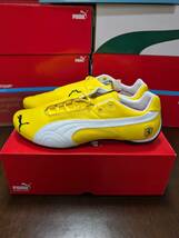 新品 未使用品 PUMA Ferrari Future Cat Leather 10 Anniversary 27.5cm イエロー / ホワイト_画像2