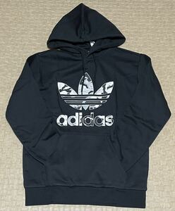 新品・L サイズ・adidas・ORIGINALS アディダス オリジナルス カモシリーズ インフィル パーカー トレフォイル 裏起毛