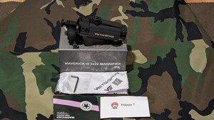 ベクターオプティクス Maverick-III 3x22 マグニファイア MIL Vector Optics Maver新品未使用品。(開封のみ。)