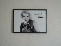 A4 額付き ポスター Marilyn Monroe マリリンモンロー Nikon サインフォト アート 額装済み フォトフレーム_画像4