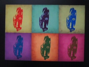 A4 額付き ポスター Porsche ポルシェ Andy Warhol アンディーウォーホル Pop art フォトフレーム 額装済み