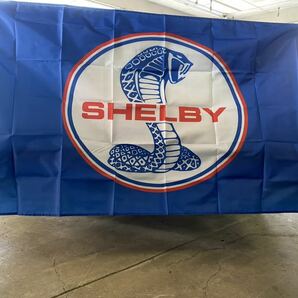 SHELBY ロゴ フォード コブラ バーナー フラッグ 旗 ガレージ アメリカン 装飾 看板 旗 グッツ ポスター インテリア 150×90 通し4つの画像5