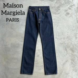 極美品 Maison Margiela マルジェラ インディゴデニム 38 濃紺 デニムパンツ ジーンズ