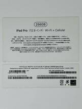 Apple iPad pro 12.9インチ 256GB 第３世代 スペースグレイ MTHV2J/A Wi-Fi + Cellular 未使用20Wアダプタと充電ケーブル付 美品_画像9
