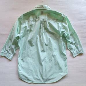 送料無料 TAKEO KIKUCHI タケオキクチ ペパーミントグリーン ワークシャツ ワンポイント 刺繍 七分袖 シャツ SHOP TKの画像7