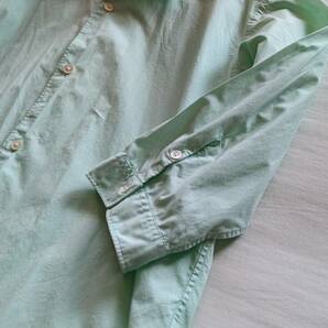 送料無料 TAKEO KIKUCHI タケオキクチ ペパーミントグリーン ワークシャツ ワンポイント 刺繍 七分袖 シャツ SHOP TKの画像5