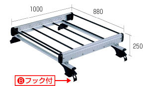 Rocky+ ロッキープラス SBシリーズ アルミ＋スチールパイプ製 ルーフキャリア 屋根のせタイプ SB-01