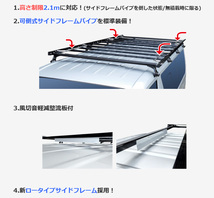 Rocky+ ロッキープラス SA-BLACKシリーズ アルミ＋スチール塗装製 ルーフキャリア コモ E26系 SA-B20_画像2