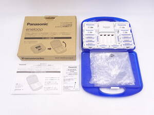 AA1419/未使用 通電確認済/パナソニック エネループ 充電器セット K-KJ53MCC84 ケース 付/Panasonic eneloop 保管品