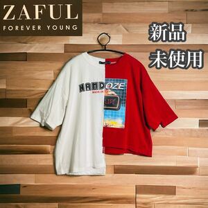 ZAFUL 新品未使用　半袖　Tシャツ　アシンメトリー　変形デザイン