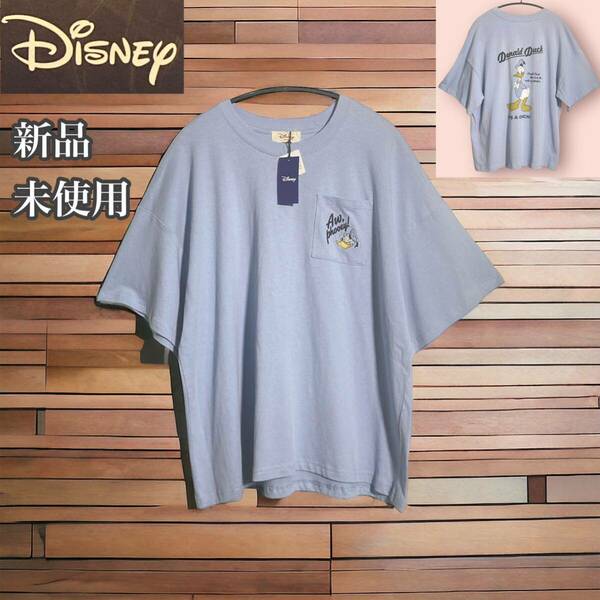 ディズニー　ドナルドダック　新品未使用　半袖Tシャツ　プリントTシャツ　L L