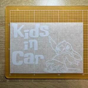 23 送料無料 Kids in Car 白 カッティングシール ステッカー キッズインカー ベビーインカー 赤ちゃんの画像2