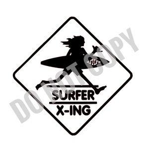 48　送料無料　白　SURF-N-SEA 　ステッカー カッティングシール ハレイワ HAREIWA Surfer x-ing ハワイアン ALOHA　Hawaii