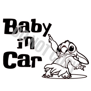 22 送料無料 Baby in Car　白　ステッカー　キッズインカー　ベビーインカー　赤ちゃん