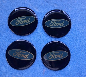 Ford／フォード　エンブレム 4枚セット　ホイールセンターマーク49φ