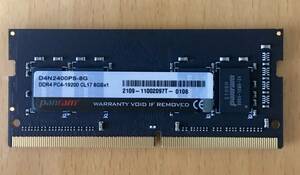 CFD販売 Panram ノートPC用メモリ DDR4-2400 SO-DIMM PC4-19200 8GB 260pin D4N2400PS-8G ジャンク品扱い