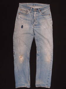 ◆古着卸USA■66' 前期☆Levi’s 501★★★w31 　トップボタン裏 6 　シングルステッチ　オリジナルビンテージ　アメリカ直輸入