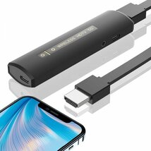 ワイヤレス HDMI 無線HDMI 送受信機不要 bluetooth 4K/60Hz画質 5G高速伝送 横 縦置き iOS Android Windows MAC アプリ設定不要_画像1