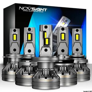 Novsight-ヘッドライト電球 ledフォグライト h7 h4 h11 h8 h9 h1 h3 9004 9005 9006 9007 w 120 lm デコーダー 6500k