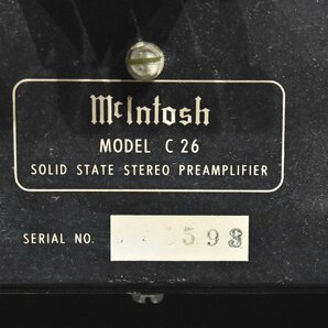 McIntosh/マッキントッシュ プリアンプ C26【ジャンク品】の画像7