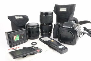 PENTAX ペンタックス 645 中判フィルムカメラ smc PENTAX-A 645 ZOOM 80-160mm 4.5 レンズ【ジャンク品】★F