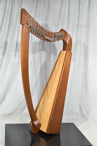 【詳細不明】木製ハープ 22弦 高さ約91cm