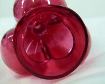 [IM] イギリス製　花瓶　クランベリーガラス　ゴールドルビーガラス　アンティーク　1900年前後　金赤　ヴィンテージ　一輪挿し_画像6