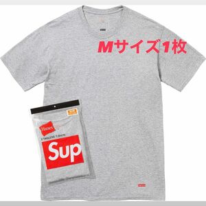 Supreme Hanes シュプリーム ヘインズ Tagless Tee Box Logo Tシャツ グレー Mサイズ