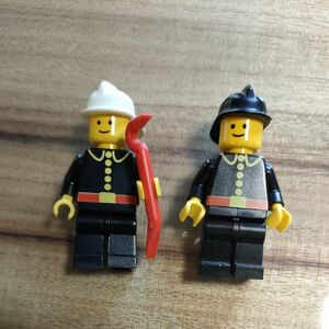 LEGO ミニフィグ レゴ　当時物　レトロ　廃盤　消防隊員　 シティ 街の人