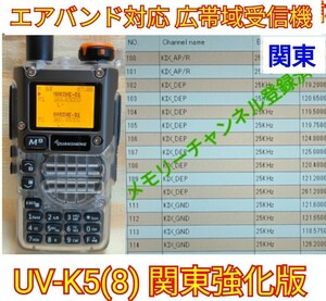 【エア関東強化】UV-K5(8) スケルトン 広帯域受信機 未使用新品 エアバンドメモリ登録済 スペアナ機能 日本語簡易取説 (UV-K5上位機) 