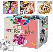 業務用アイスクリームロールメーカー スクレーパー2個付、揚げアイスクリーム製造機 フライドアイスマシンは、アイスクリームロール_画像2