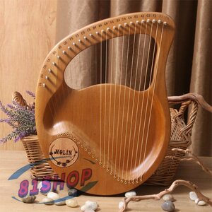 [81SHOP] lilac 24 string harp - beginner oriented, portable size, study easy to do musical instruments 