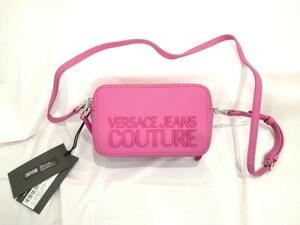 【最終セール中】 VERSACE JEANS COUTURE ヴェルサーチジーンズクチュール ショルダーバッグ ピンク