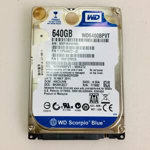 □10749時間 Western Digital WD Scorpio Blue WD6400BPVT 2.5インチHDD 『正常判定』 640GB