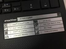 ※★emachines E732Z-F22B/F ノートPC Pentium P6200 2.13GHz 2GB【部品取りに/ジャンク品】_画像6