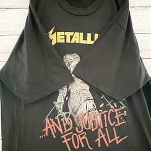 s25L バンドTシャツ ヴィンテージ加工 バンT ロックT メタリカ and justice for all メンズ レディース Lサイズ ミュージックTの画像4