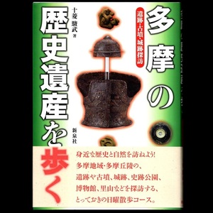 本 書籍 「多摩の歴史遺産を歩く －遺跡・古墳・城跡探訪－」 十菱駿武著 新泉社 帯付 多摩地域 多摩丘陵