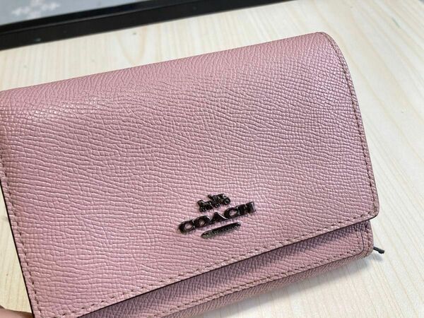 COACH 財布 二つ折り コーチ ピンク